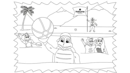 Sammy squad colouring graphic Tommy