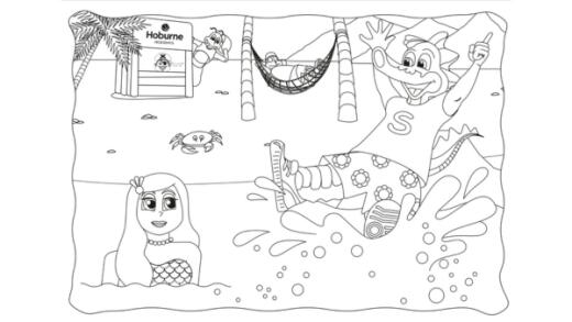 Sammy squad colouring graphic