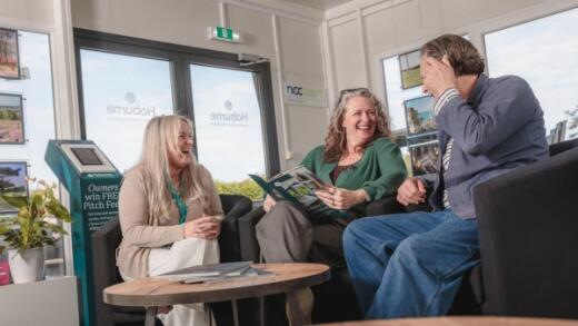 couple in Bashley sales office