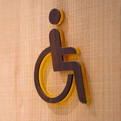 Disabled toilet sign