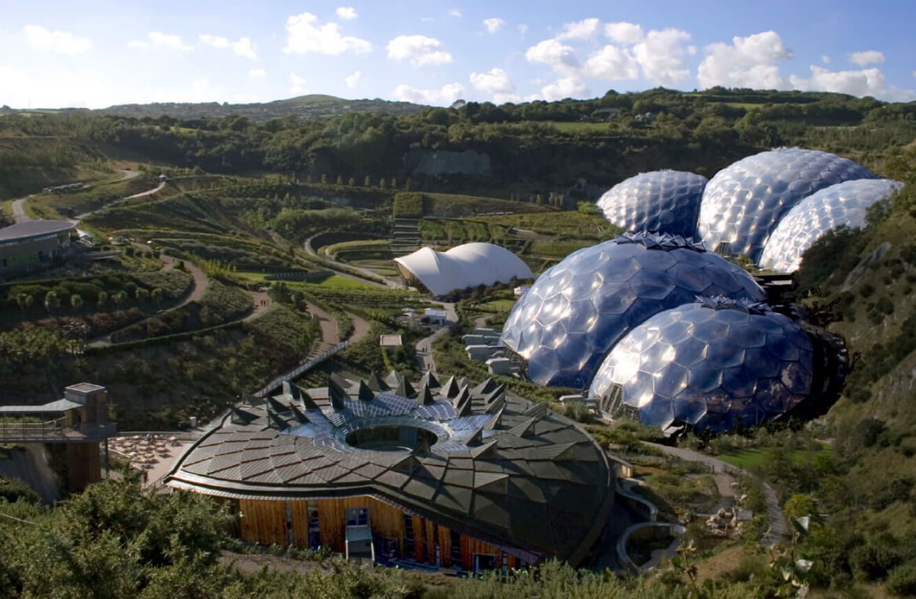 The Eden Project biodomes