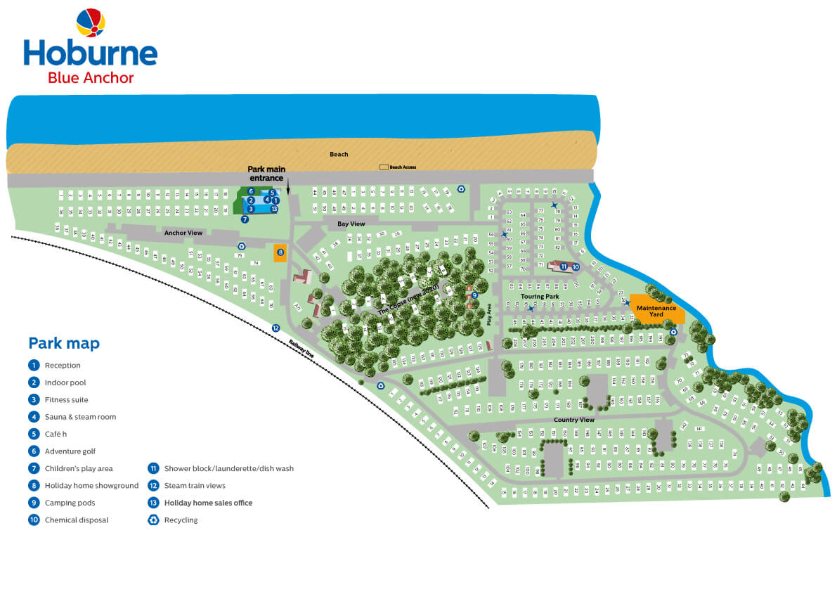 Golden Anchor Caravan Park Map