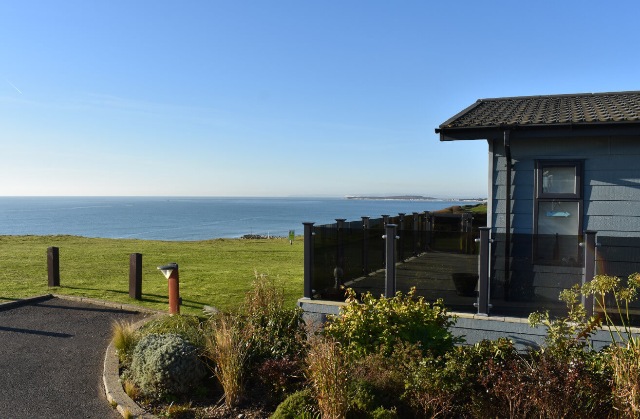 Holiday homes on the clifftop at Hoburne Naish