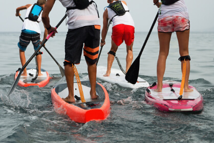 paddle boarding