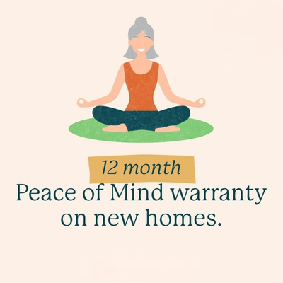 12 month peace of mind warranty graphic