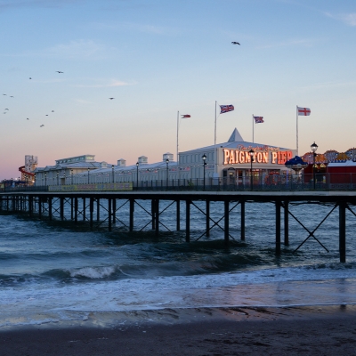 Paignton Pier at dusk