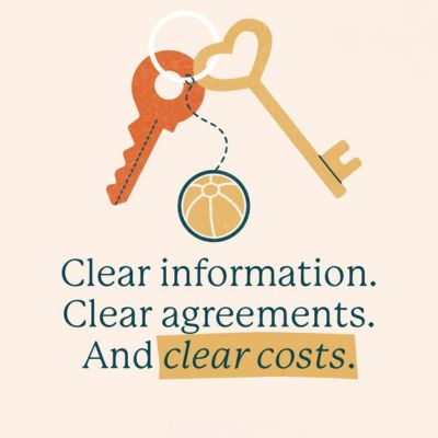 clear info, agreements and costs graphic