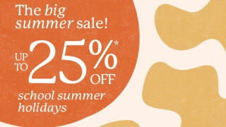 The big summer sale 25% off graphic