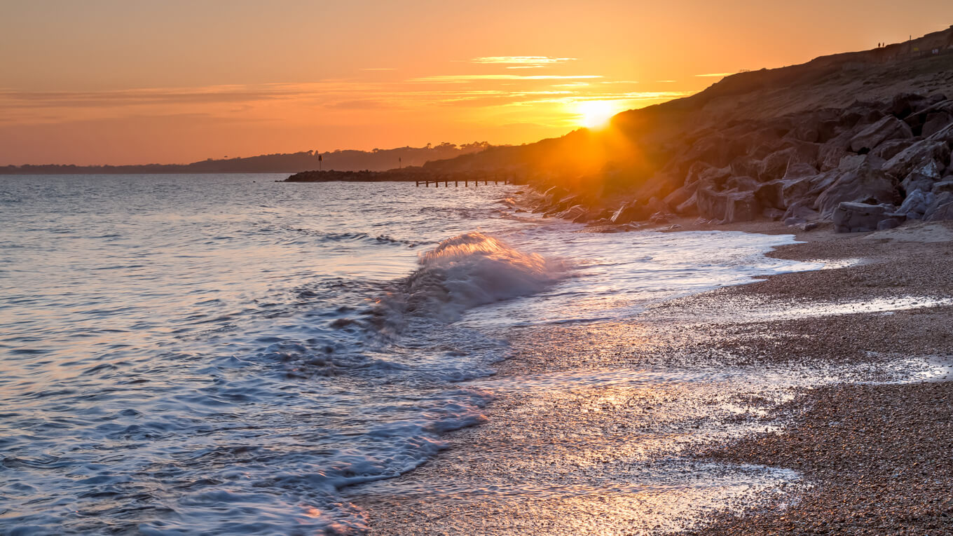 Barton On Sea beach, near Hoburne Bashley