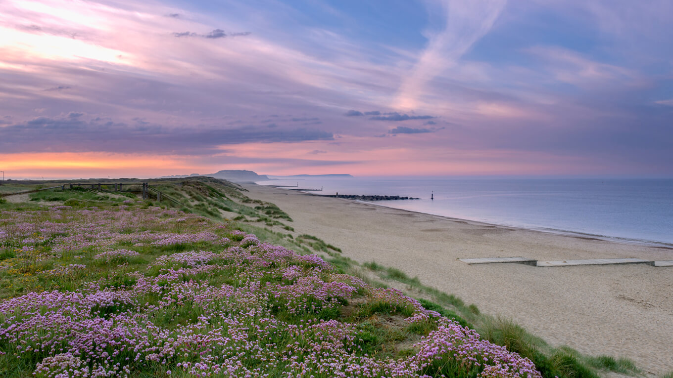 Beach at Hengistbury Head, a short drive from Hoburne Park