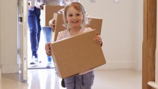 family moving into house