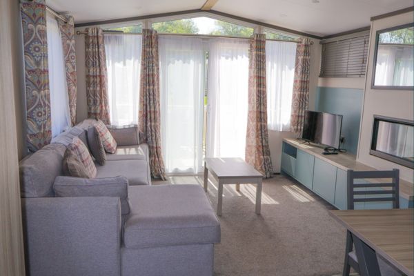 Select caravan - open plan lounge area 