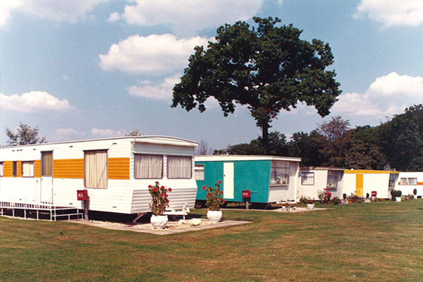 Colourful caravans in the 1960s