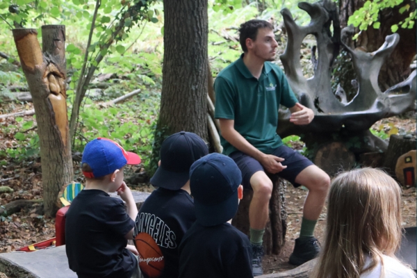Kamron teaching children about woodland h 