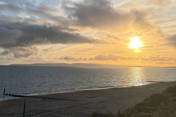 Bournemout beach sunset