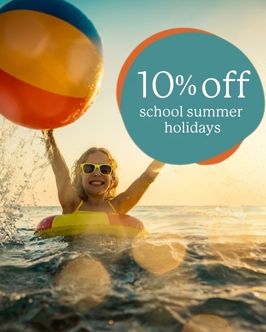 10% off school summer holidays