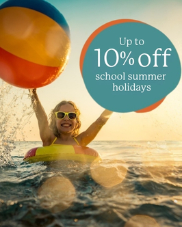 up to 10% off school summer holidays