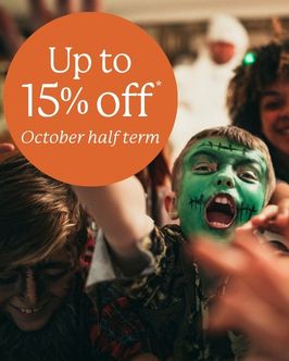 up to 15% off oct half term