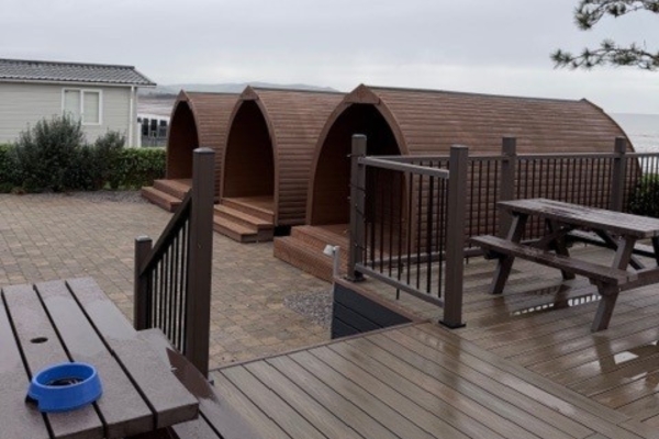 Dining pods exterior