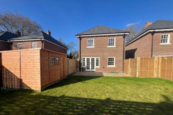 Lyndhurst Park show home back garden