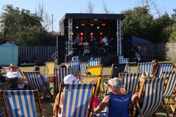 Party in the park   band performing