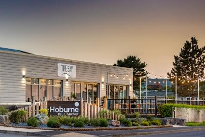 The Bay exterior at dusk