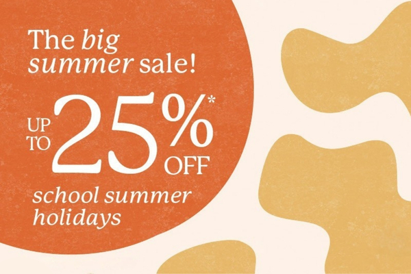 The big summer sale 25% off graphic